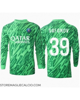 Paris Saint-Germain Matvei Safonov #39 Portiere Maglia Gara Casa Repliche 2024-25 Maniche Lunghe